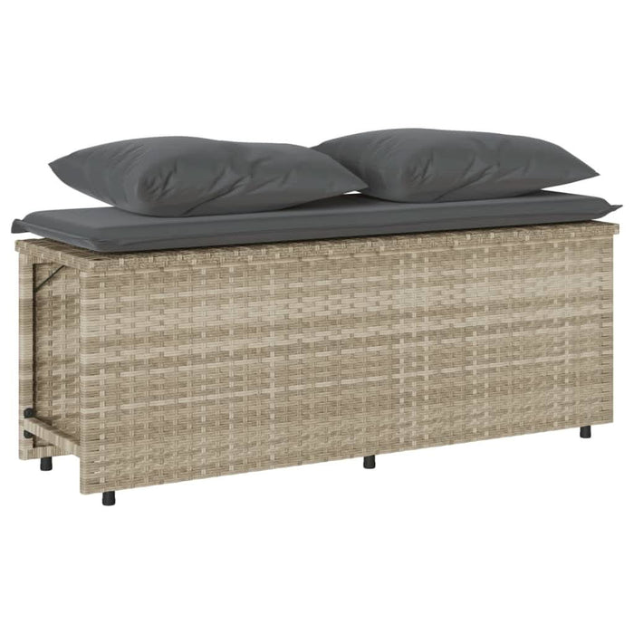 Set mobilier de grădină cu perne, 3 piese,gri deschis,poliratan - WALTI WALTI