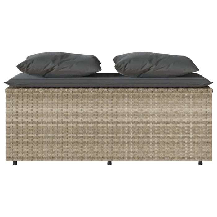 Set mobilier de grădină cu perne, 3 piese,gri deschis,poliratan - WALTI WALTI