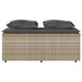 Set mobilier de grădină cu perne, 3 piese,gri deschis,poliratan - WALTI WALTI