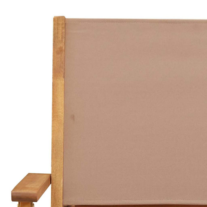 Scaune de grădină 2 buc., taupe, lemn masiv acacia și textil - WALTI WALTI