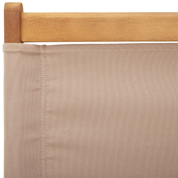 Scaune de grădină 2 buc., taupe, lemn masiv acacia și textil WALTI
