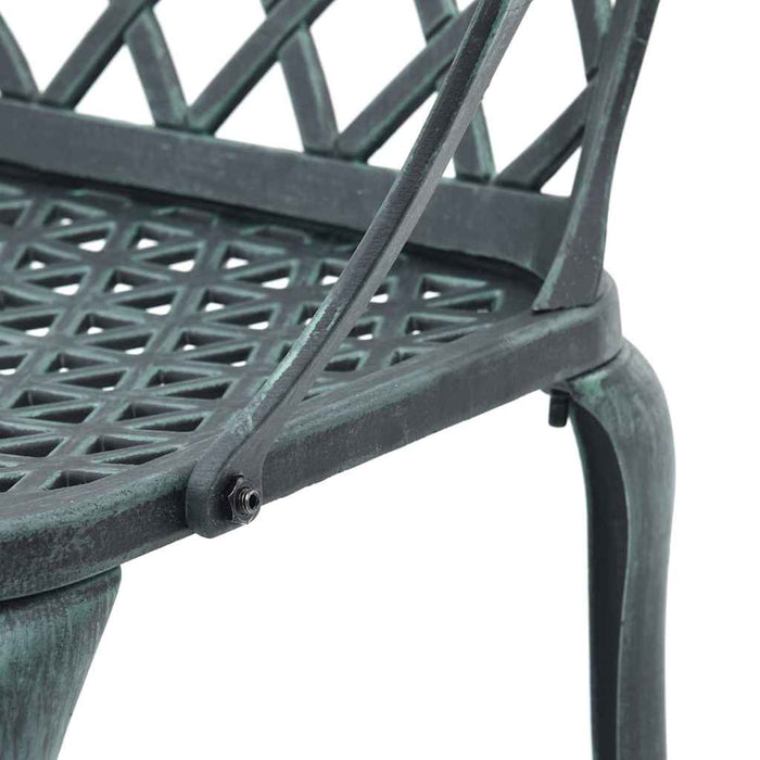 Scaune de grădină, 2 buc., verde, aluminiu turnat - WALTI WALTI