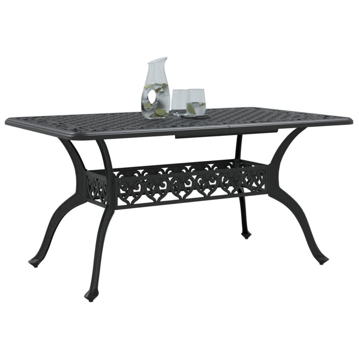 Masă de grădină, negru, 150x90x72 cm, aluminiu turnat - WALTI WALTI