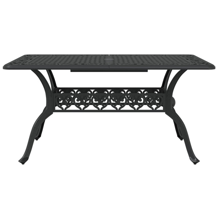 Masă de grădină, negru, 150x90x72 cm, aluminiu turnat - WALTI WALTI
