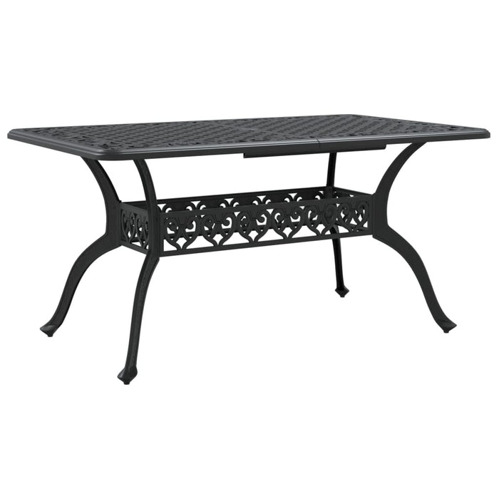 Masă de grădină, negru, 150x90x72 cm, aluminiu turnat - WALTI WALTI
