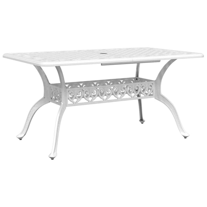 Masă de grădină, alb, 150x90x72 cm, aluminiu turnat - WALTI WALTI