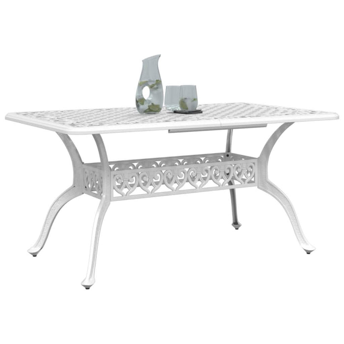 Masă de grădină, alb, 150x90x72 cm, aluminiu turnat - WALTI WALTI