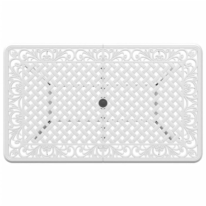 Masă de grădină, alb, 150x90x72 cm, aluminiu turnat - WALTI WALTI