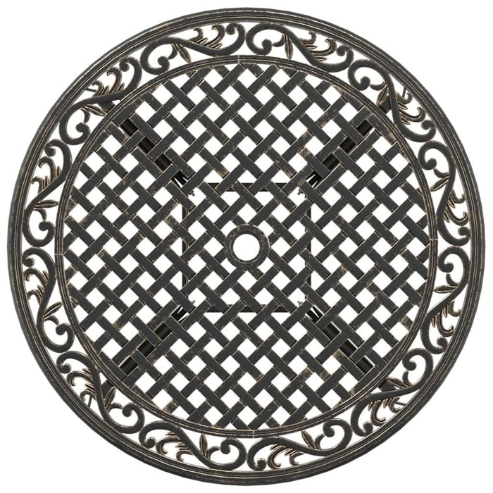 Masă de grădină, bronz, Ø90x75 cm, aluminiu turnat - WALTI WALTI