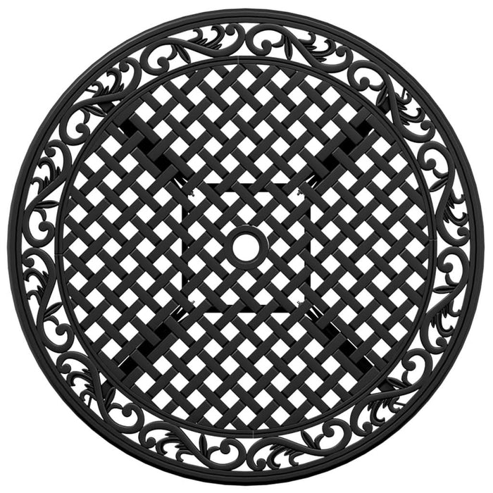 Masă de grădină, negru, Ø90x75 cm, aluminiu turnat - WALTI WALTI