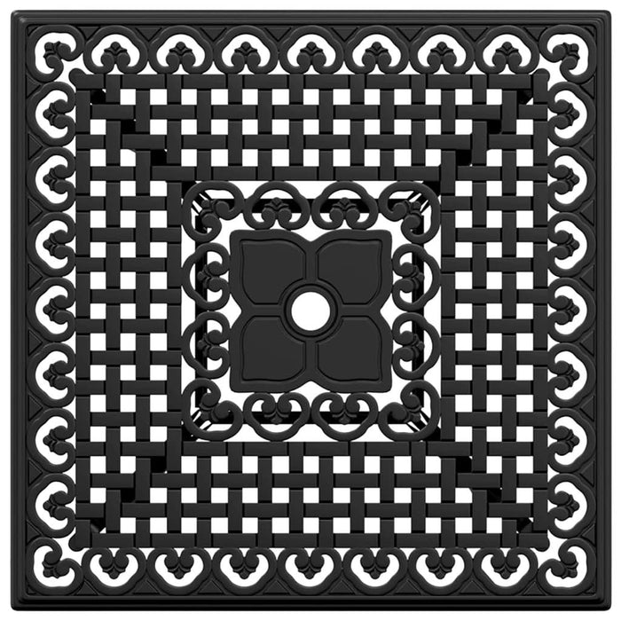 Masă de grădină, negru, 80x80x75 cm, aluminiu turnat - WALTI WALTI