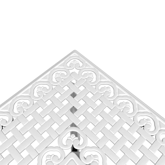 Masă de grădină, alb, 80x80x75 cm, aluminiu turnat - WALTI WALTI