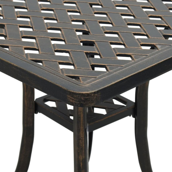 Masă de grădină, bronz, 53x53x53 cm, aluminiu turnat - WALTI WALTI