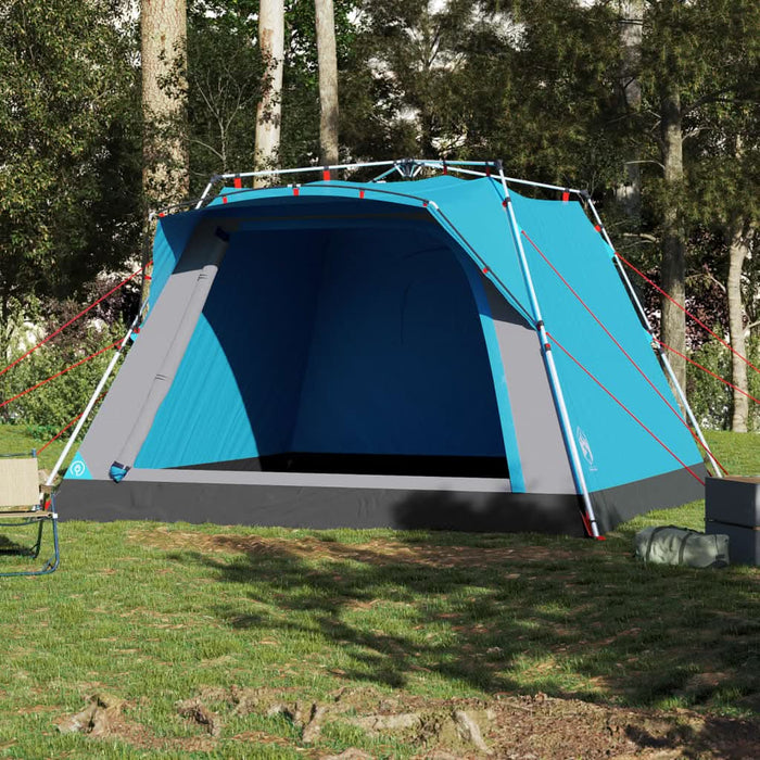 Cort de camping cabană 4 persoane albastru cu eliberare rapidă - WALTI WALTI