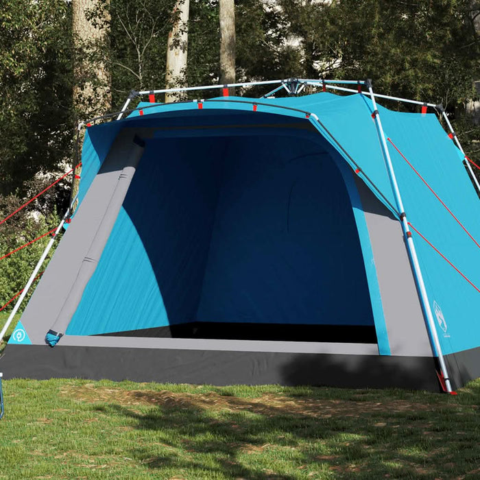 Cort de camping cabană 4 persoane albastru cu eliberare rapidă - WALTI WALTI