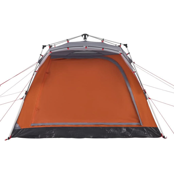 Cort camping cabană 4 persoane gri/portocaliu setare rapidă - WALTI WALTI