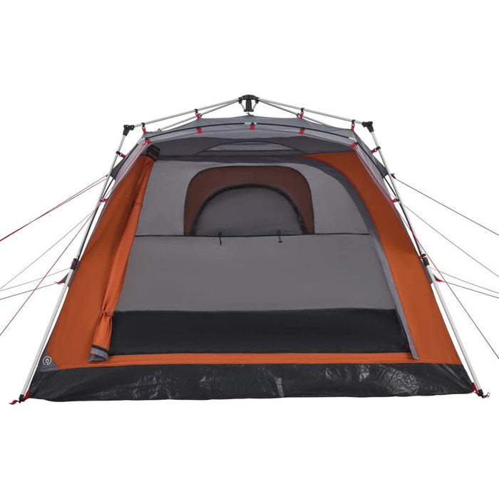 Cort camping cabană 4 persoane gri/portocaliu setare rapidă - WALTI WALTI