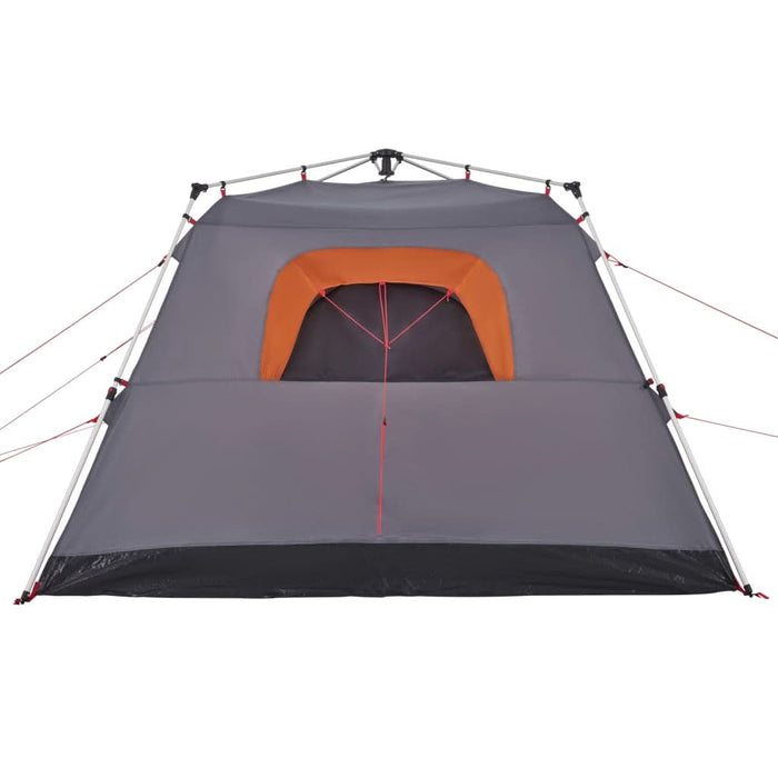 Cort camping cabană 4 persoane gri/portocaliu setare rapidă - WALTI WALTI