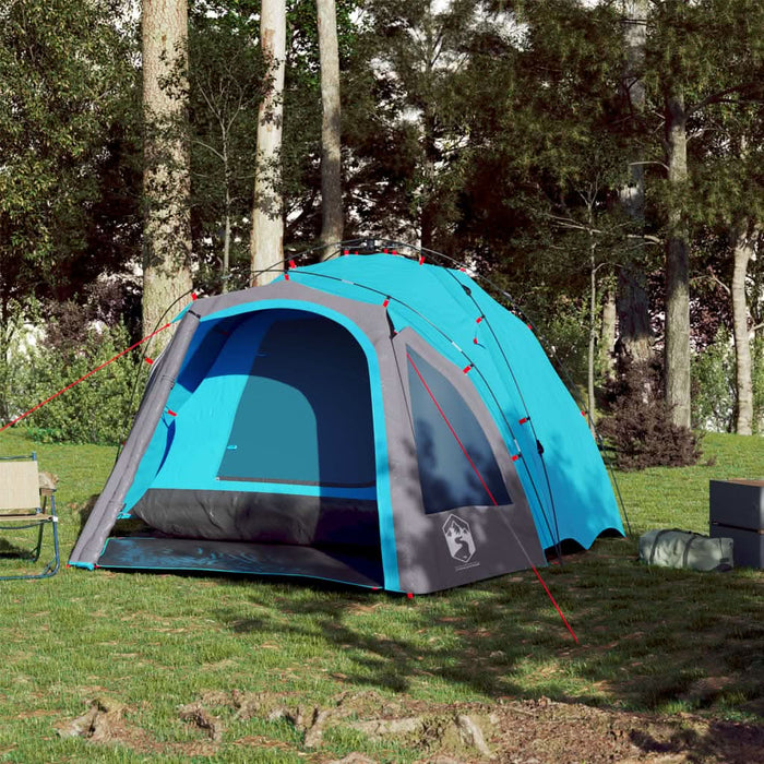 Cort de camping cupolă 3 persoane, setare rapidă, albastru - WALTI WALTI