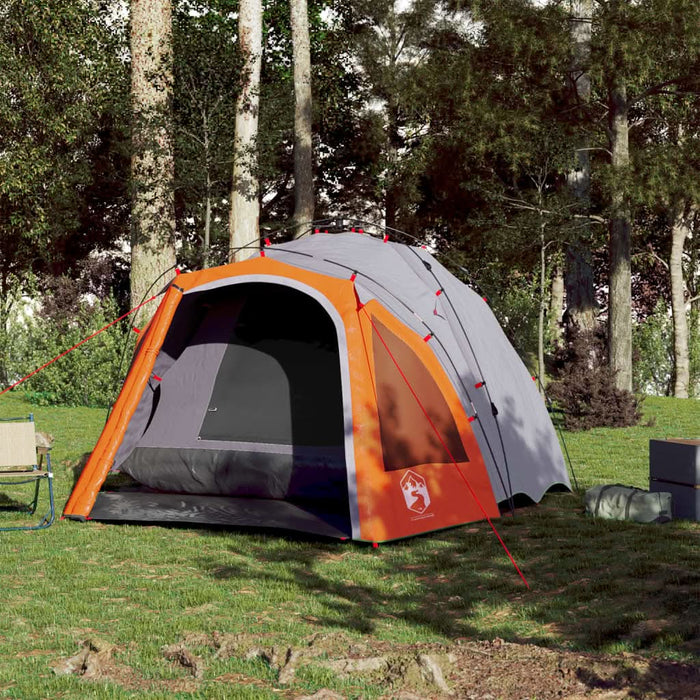 Cort camping cupolă 3 persoane, gri/portocaliu, setare rapidă - WALTI WALTI