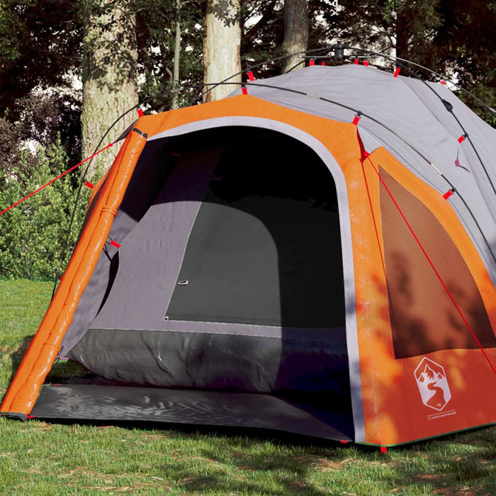 Cort camping cupolă 3 persoane, gri/portocaliu, setare rapidă - WALTI WALTI