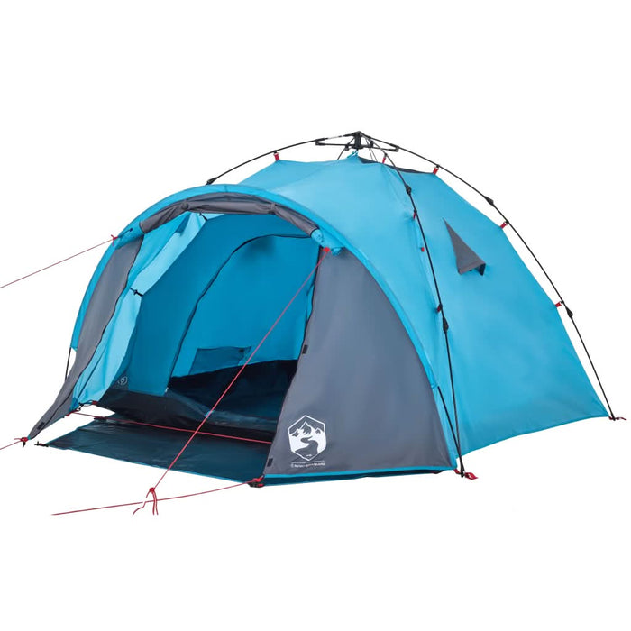 Cort de camping cupolă 3 persoane, setare rapidă, albastru - WALTI WALTI