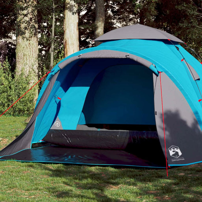 Cort de camping cupolă 3 persoane, setare rapidă, albastru - WALTI WALTI