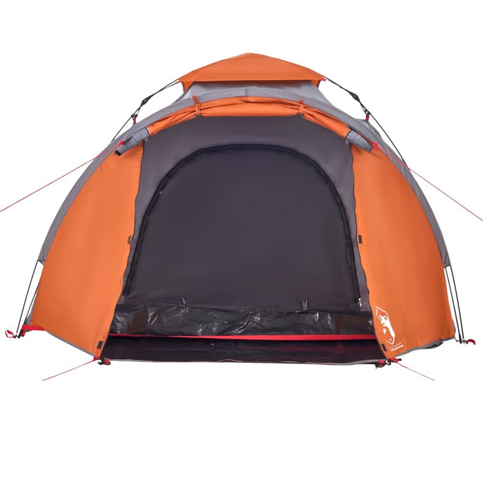 Cort camping cupolă 3 persoane, gri/portocaliu, setare rapidă - WALTI WALTI