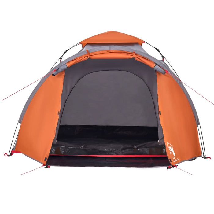 Cort camping cupolă 3 persoane, gri/portocaliu, setare rapidă - WALTI WALTI
