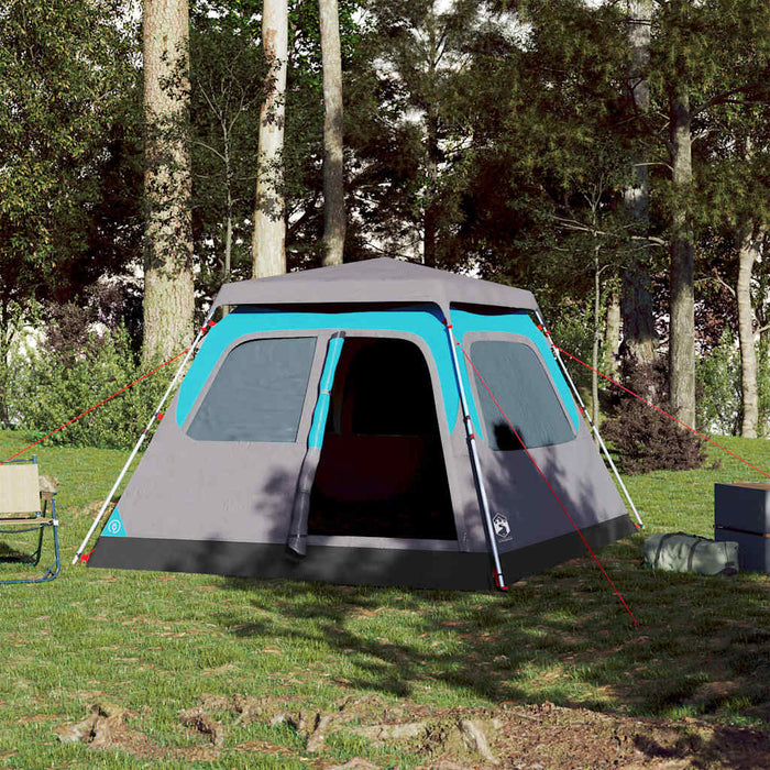 Cort de camping cupolă 4 persoane, setare rapidă, albastru - WALTI WALTI