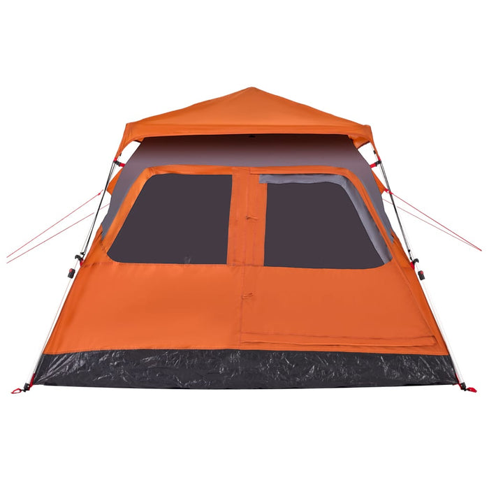 Cort camping cupolă 4 persoane, gri/portocaliu, setare rapidă - WALTI WALTI