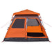 Cort camping cupolă 4 persoane, gri/portocaliu, setare rapidă - WALTI WALTI