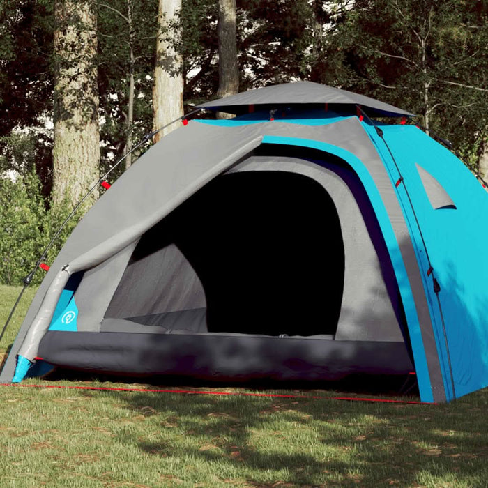 Cort de camping cupolă 4 persoane, setare rapidă, albastru - WALTI WALTI