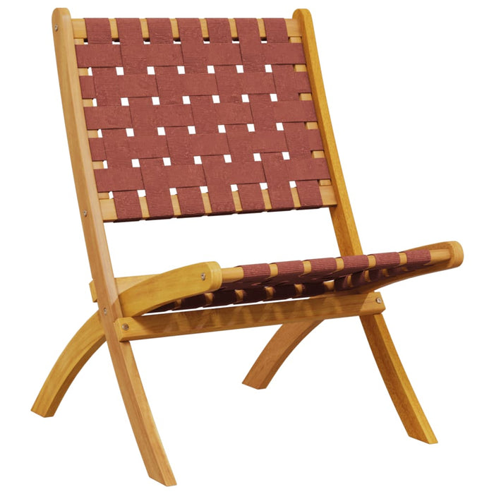 Scaune de grădină pliante 2 buc. roșu lemn masiv acacia/textil WALTI