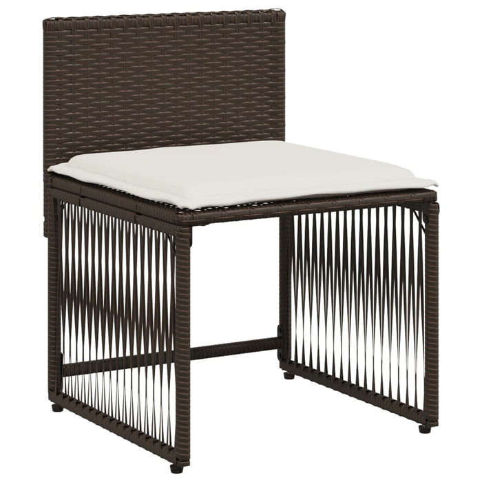 Set mobilier de grădină cu perne, 7 piese, maro, poliratan - WALTI WALTI