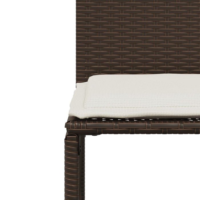 Set mobilier de grădină cu perne, 7 piese, maro, poliratan - WALTI WALTI