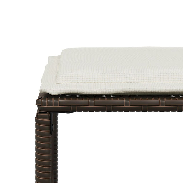 Set mobilier de grădină cu perne, 7 piese, maro, poliratan - WALTI WALTI