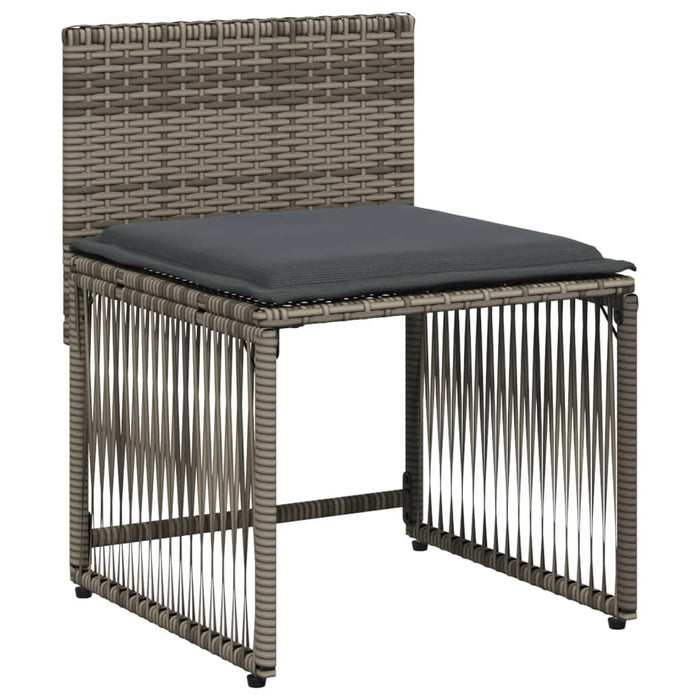 Set mobilier de grădină cu perne, 7 piese, gri, poliratan - WALTI WALTI