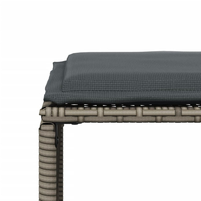 Set mobilier de grădină cu perne, 7 piese, gri, poliratan - WALTI WALTI