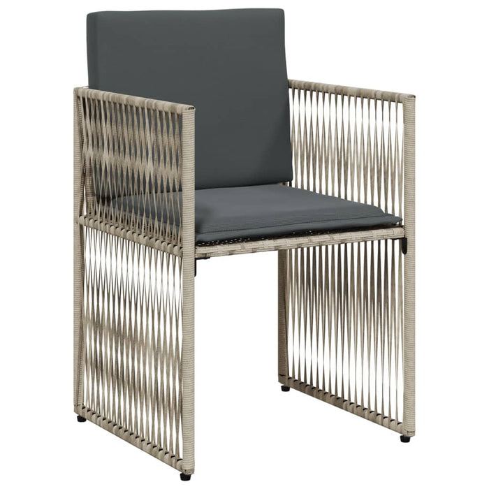 Set mobilier de grădină cu perne, 7 piese gri deschis poliratan - WALTI WALTI
