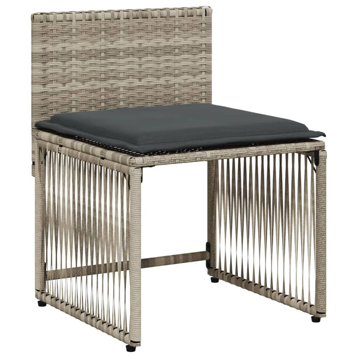 Set mobilier de grădină cu perne, 7 piese gri deschis poliratan - WALTI WALTI