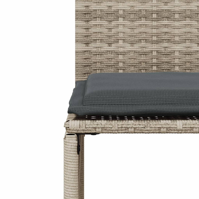 Set mobilier de grădină cu perne, 7 piese gri deschis poliratan - WALTI WALTI