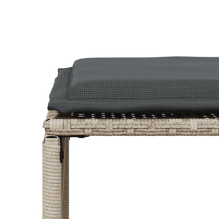 Set mobilier de grădină cu perne, 7 piese gri deschis poliratan - WALTI WALTI