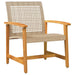 Set mobilier bistro, 3 piese, poliratan bej/lemn de acacia - WALTI WALTI