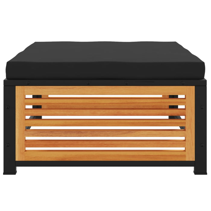 Taburet de grădină cu pernă 68x68x30 cm lemn masiv acacia - WALTI WALTI