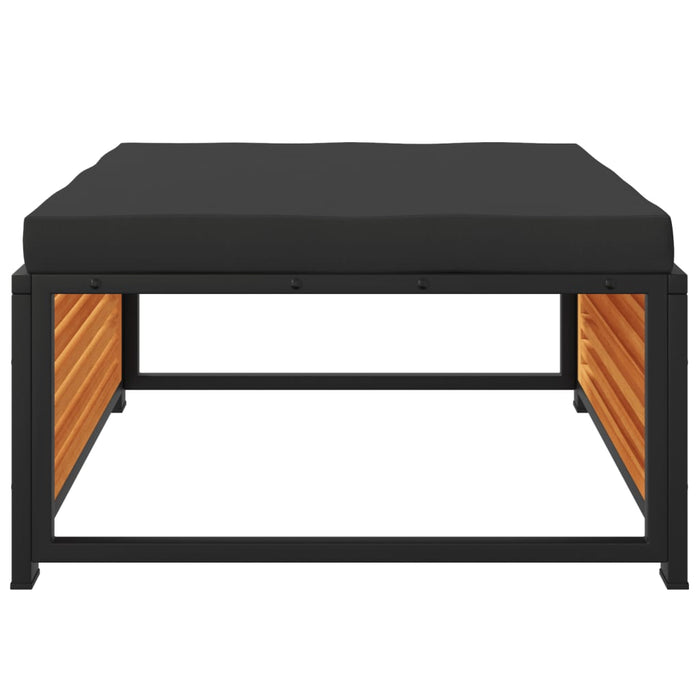 Taburet de grădină cu pernă 68x68x30 cm lemn masiv acacia - WALTI WALTI