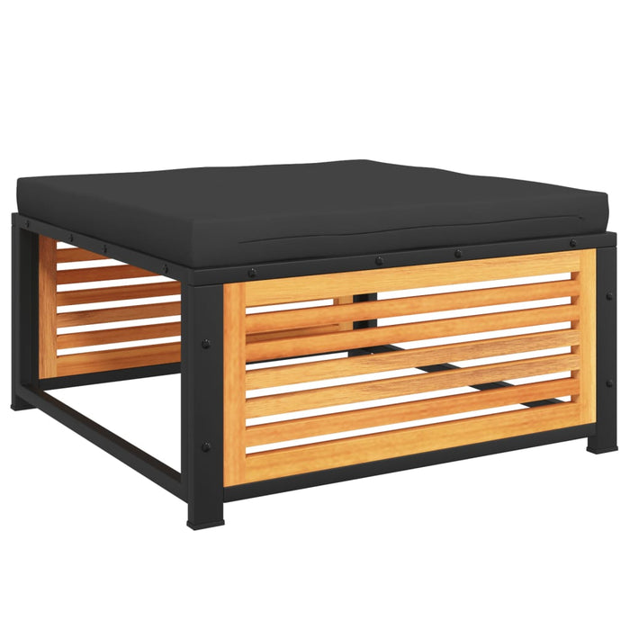 Taburet de grădină cu pernă 68x68x30 cm lemn masiv acacia - WALTI WALTI