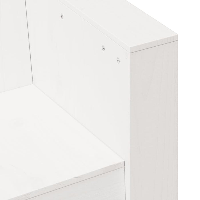 Set mobilier relaxare grădină, 2 piese, alb, lemn masiv de pin - WALTI WALTI