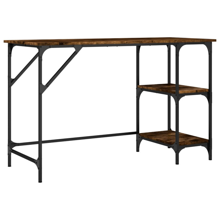 Birou, stejar fumuriu, 120x50x75 cm, metal și lemn prelucrat - WALTI WALTI