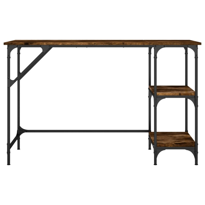 Birou, stejar fumuriu, 120x50x75 cm, metal și lemn prelucrat - WALTI WALTI